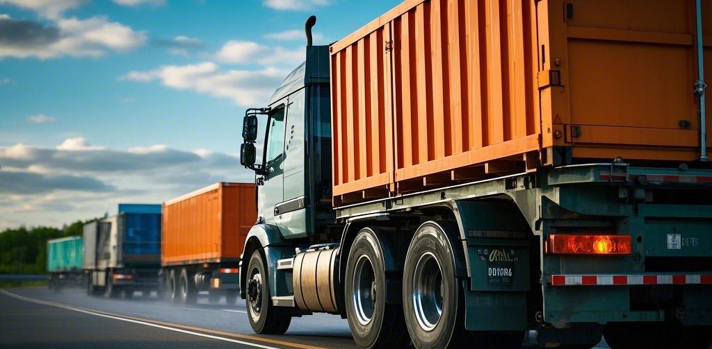 Camion de remorque de tracteur personnalisé sur l'autoroute