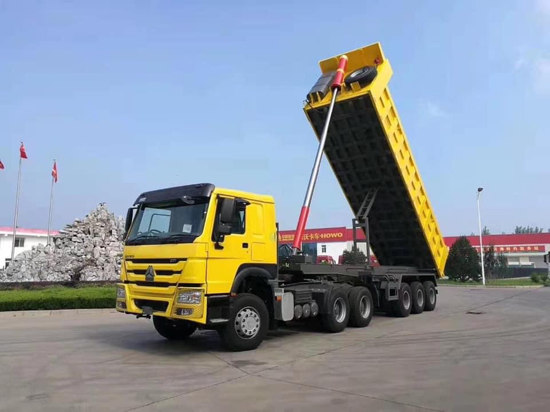 Camion-benne à béton automatique jaune